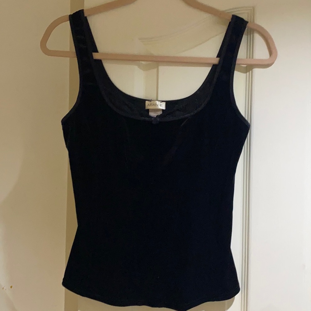90’s Arianne Black Velvet and Lace Cami